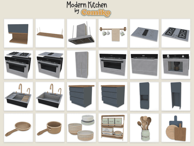 Галерея мода Набор для кухни Modern Kitchen Set #3